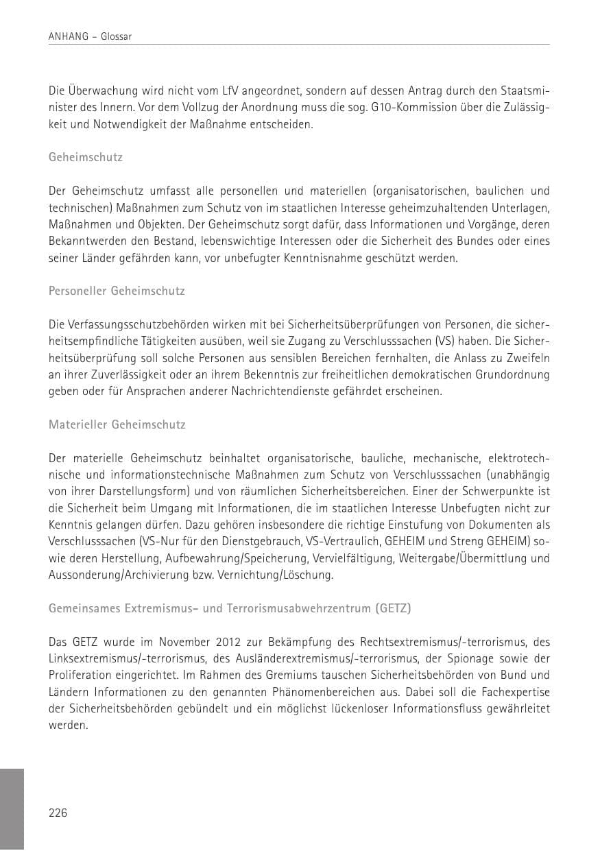 Seite 226 des Verfassungsschutzbericht 2022 Sachsen