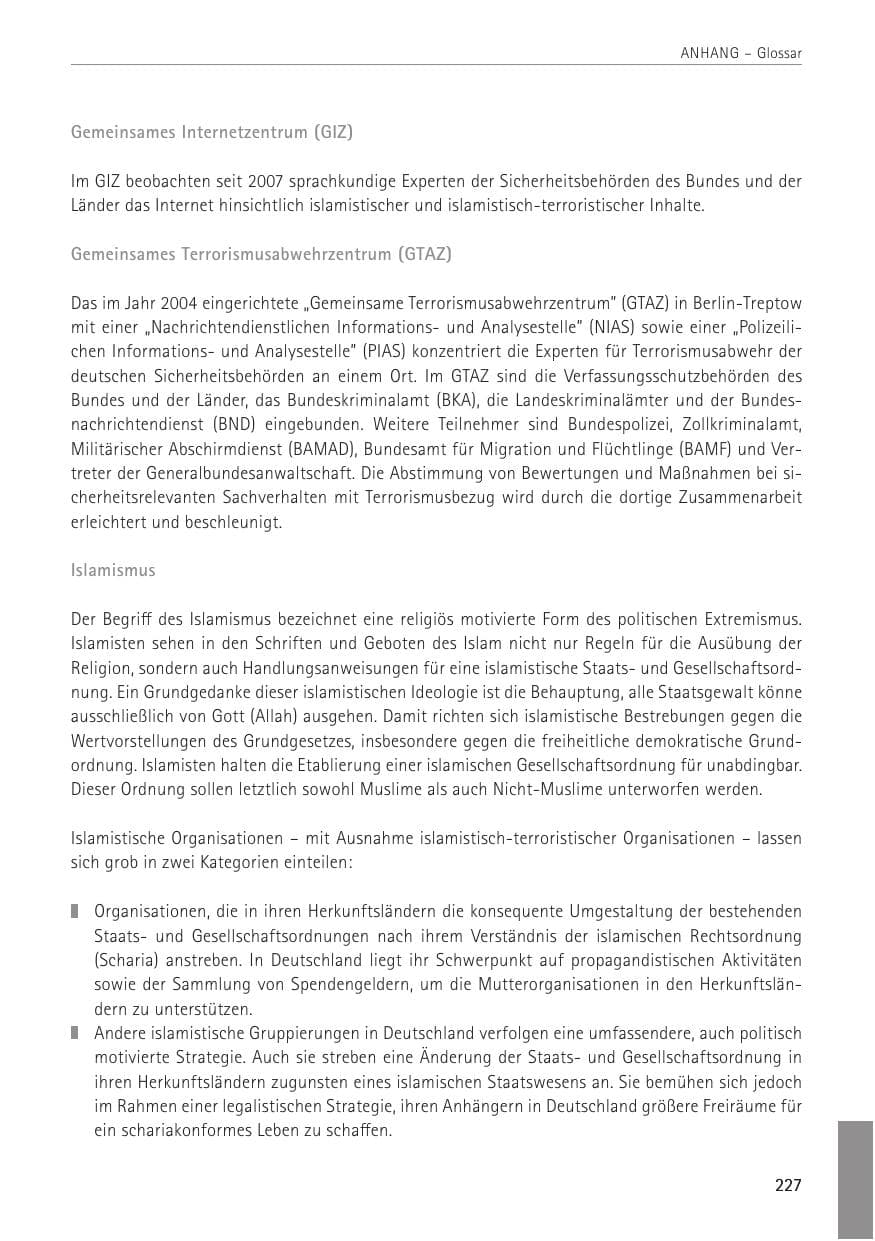 Seite 227 des Verfassungsschutzbericht 2022 Sachsen