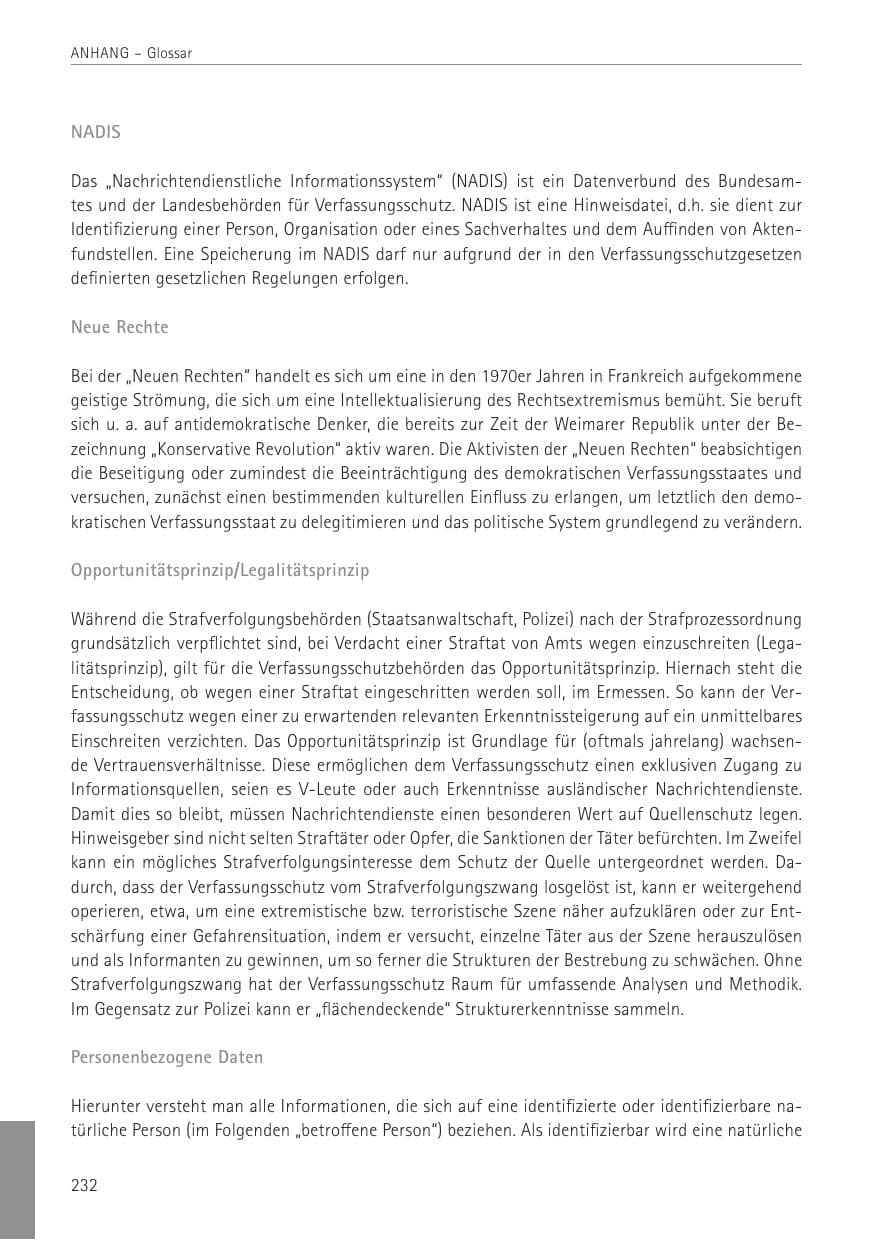 Seite 232 des Verfassungsschutzbericht 2022 Sachsen