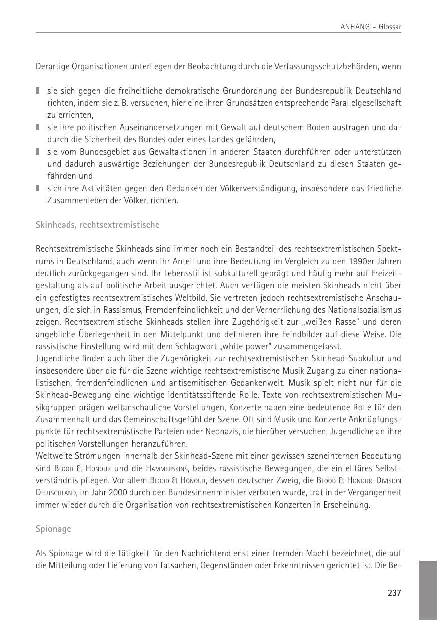 Seite 237 des Verfassungsschutzbericht 2022 Sachsen