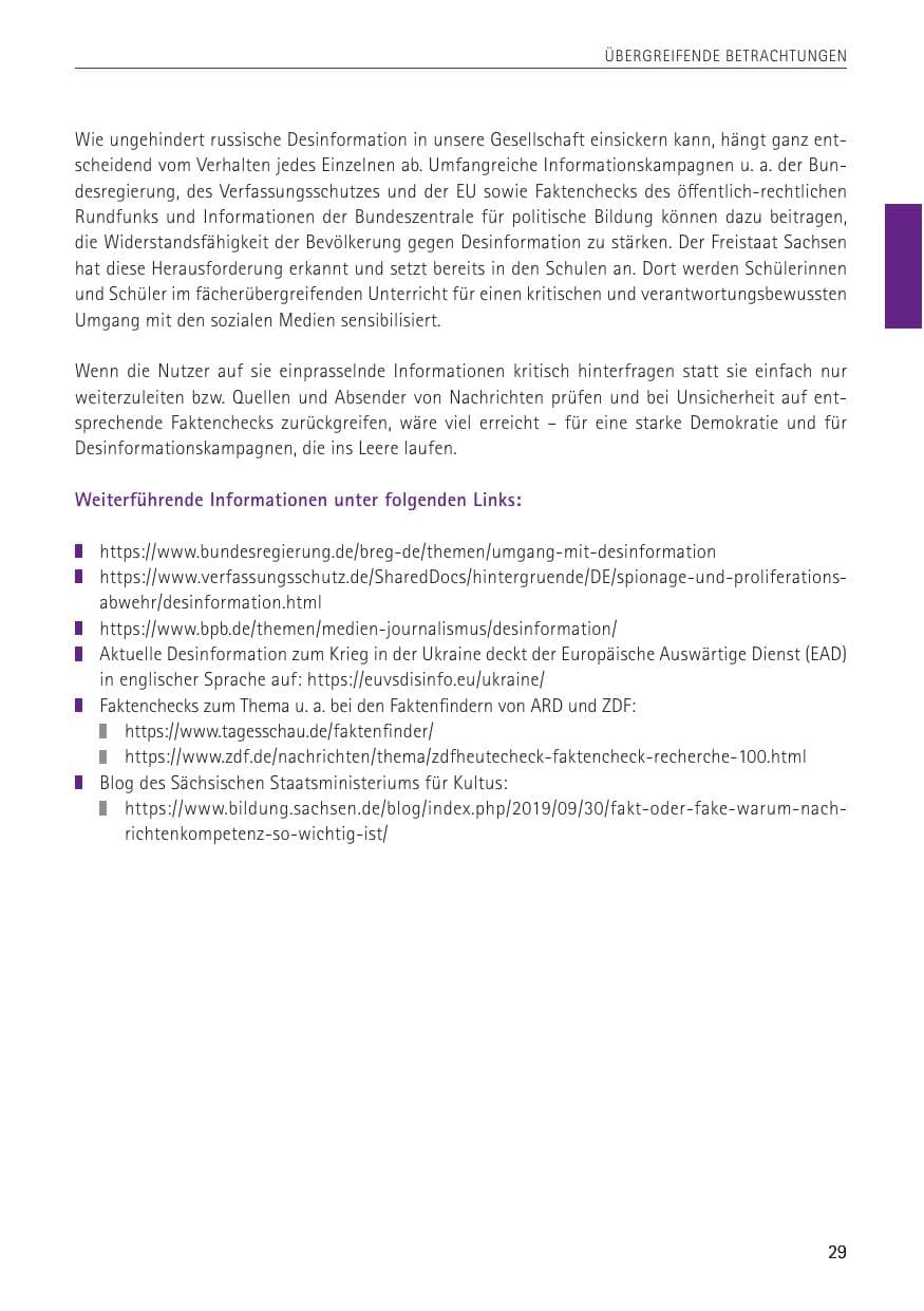 Seite 29 des Verfassungsschutzbericht 2022 Sachsen