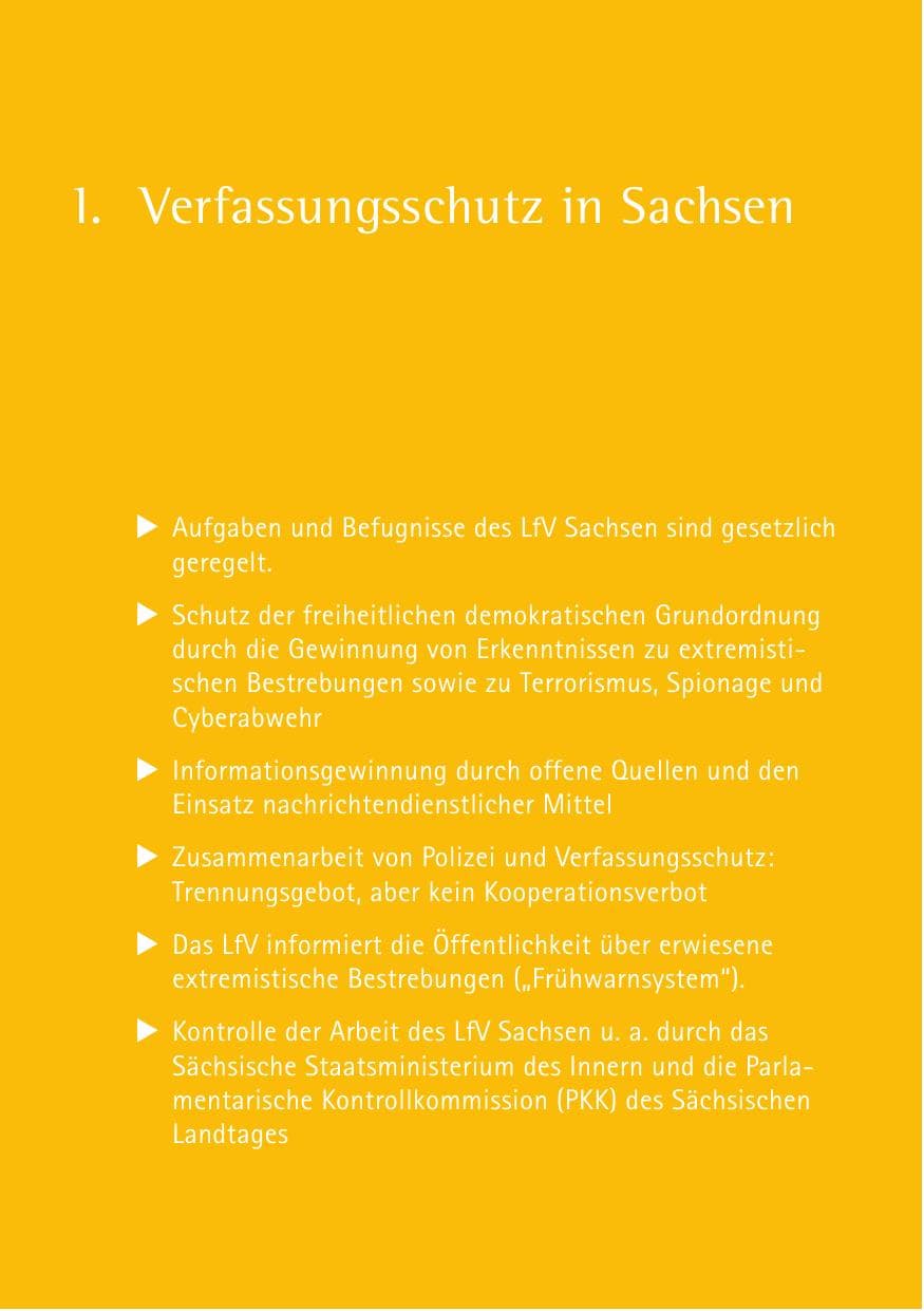 Seite 10 des Verfassungsschutzbericht 2022 Sachsen
