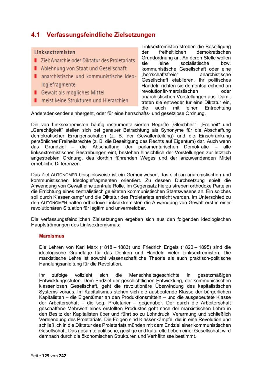Seite 125 des Verfassungsschutzbericht 2023 Sachsen