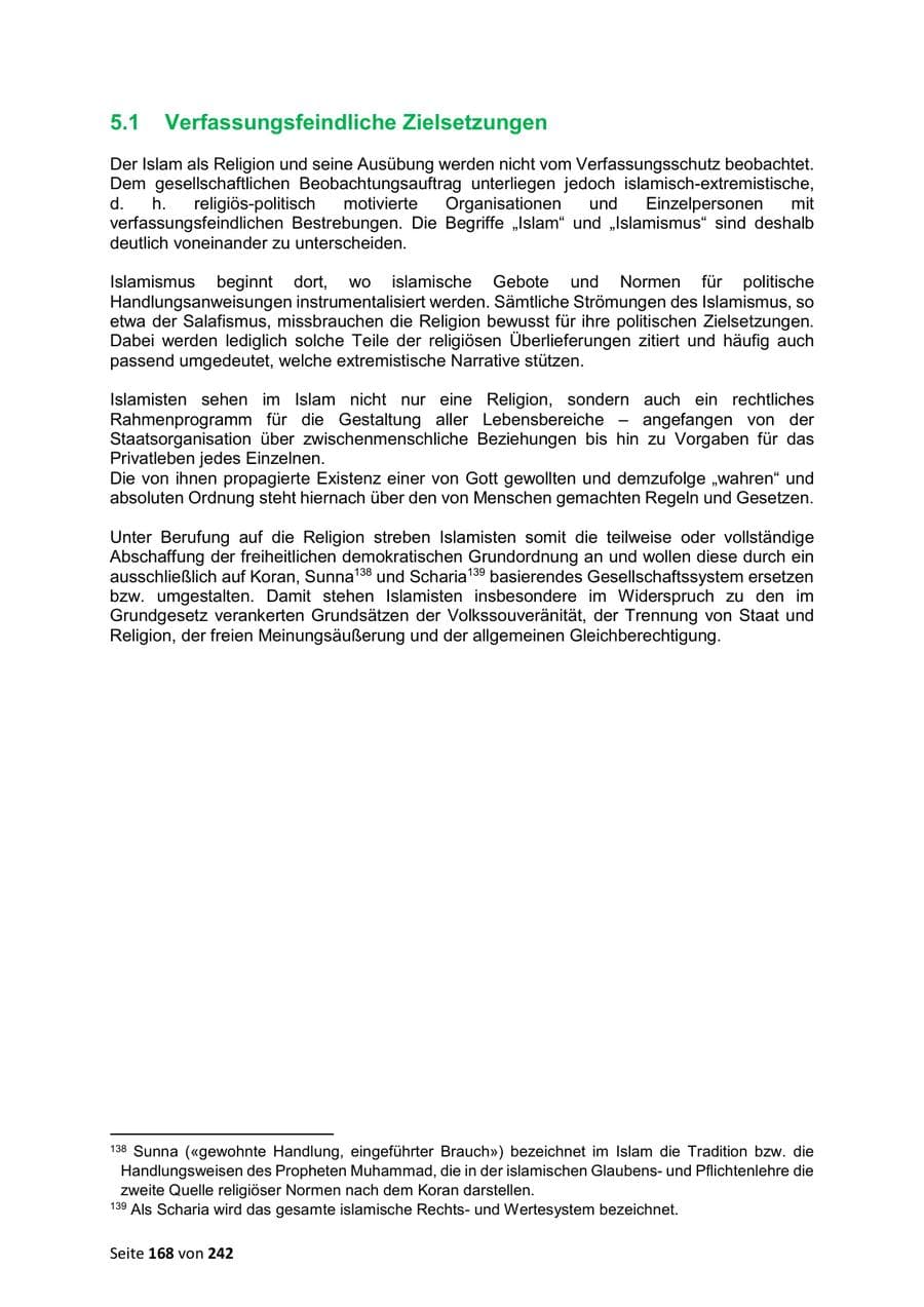 Seite 168 des Verfassungsschutzbericht 2023 Sachsen
