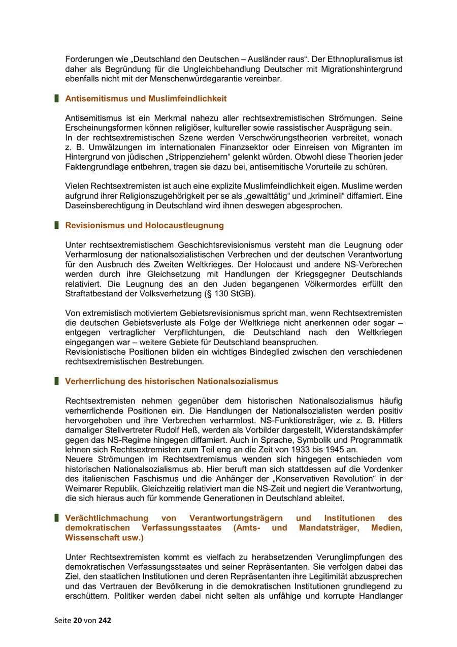 Seite 20 des Verfassungsschutzbericht 2023 Sachsen