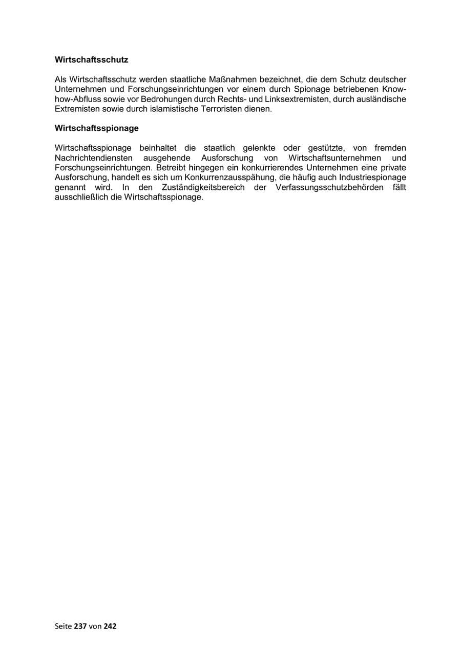 Seite 237 des Verfassungsschutzbericht 2023 Sachsen