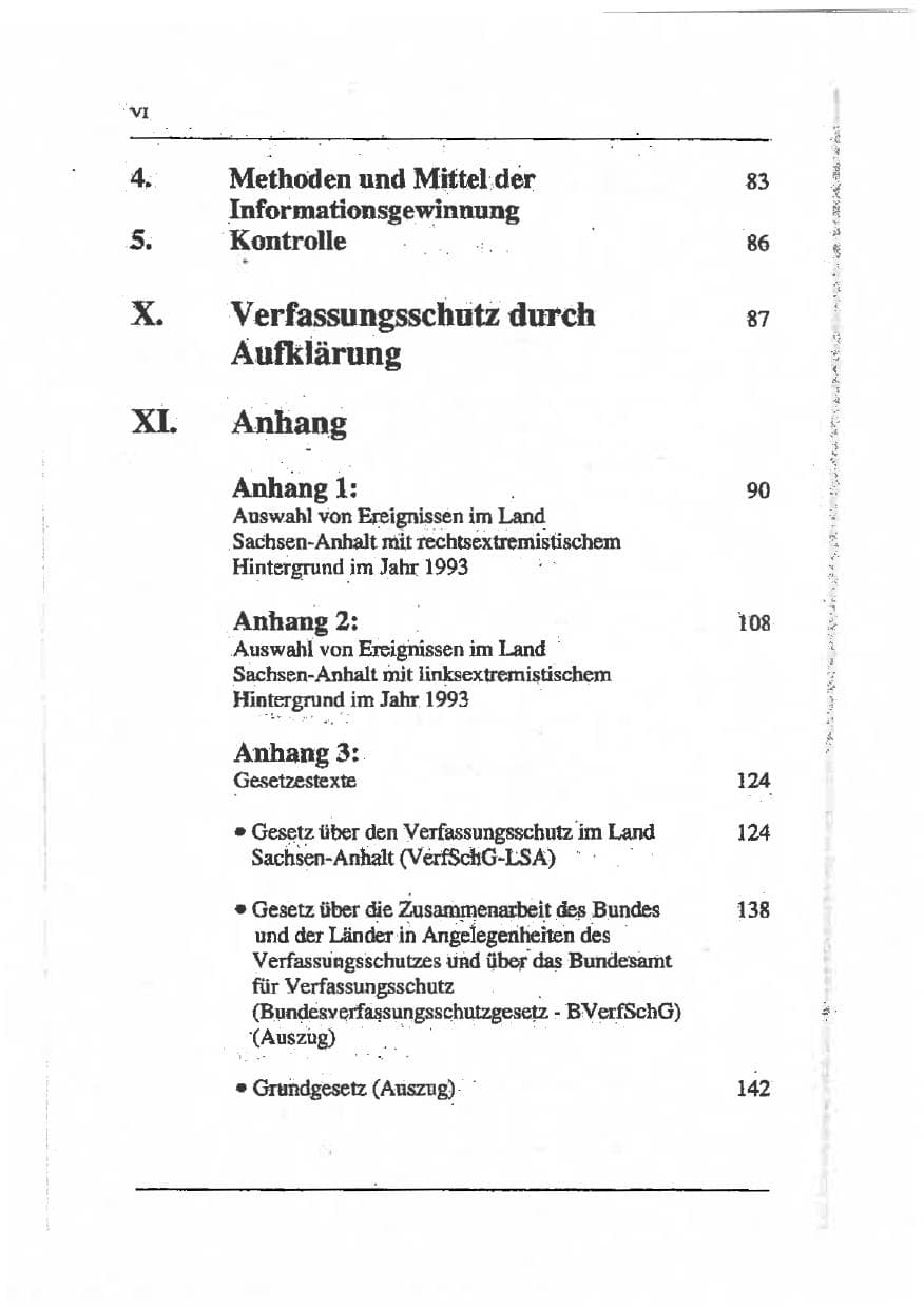 Seite 12 des Verfassungsschutzbericht 1993 Sachsen-Anhalt