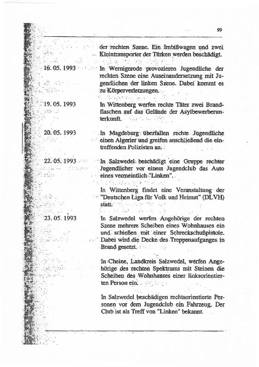 Seite 113 des Verfassungsschutzbericht 1993 Sachsen-Anhalt