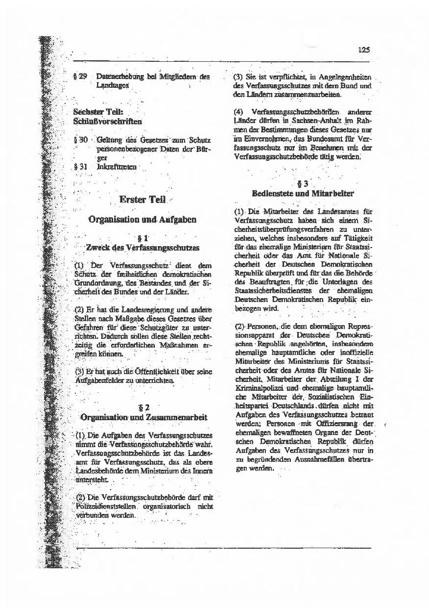 Seite 139 des Verfassungsschutzbericht 1993 Sachsen-Anhalt