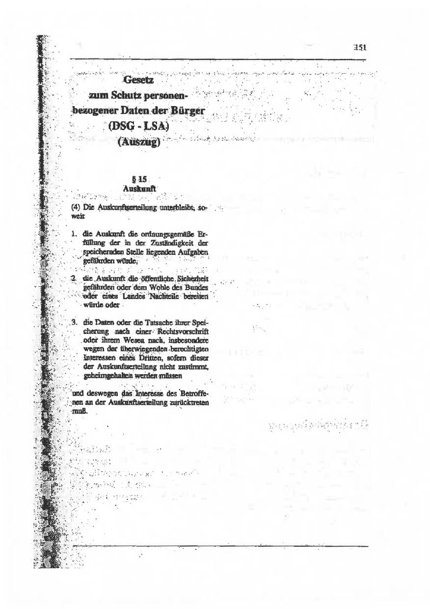 Seite 165 des Verfassungsschutzbericht 1993 Sachsen-Anhalt