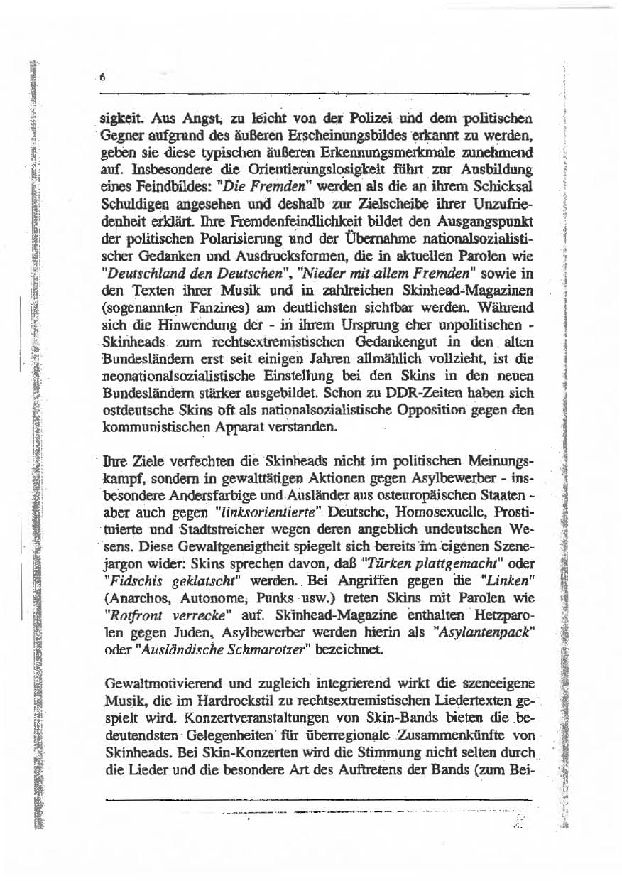 Seite 20 des Verfassungsschutzbericht 1993 Sachsen-Anhalt