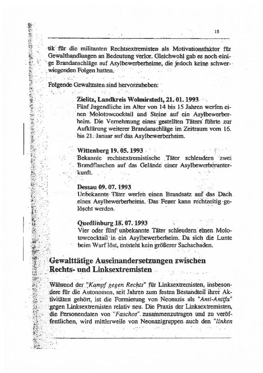 Seite 29 des Verfassungsschutzbericht 1993 Sachsen-Anhalt