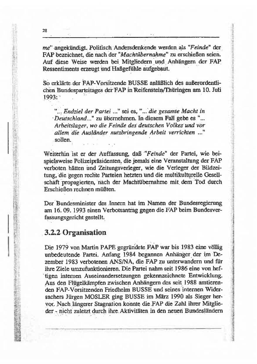 Seite 42 des Verfassungsschutzbericht 1993 Sachsen-Anhalt