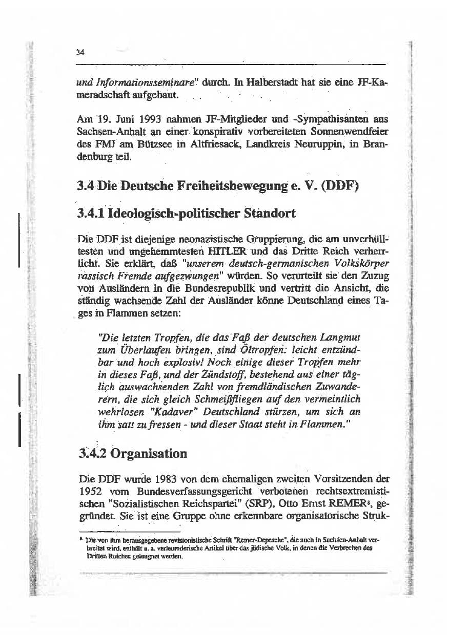 Seite 48 des Verfassungsschutzbericht 1993 Sachsen-Anhalt