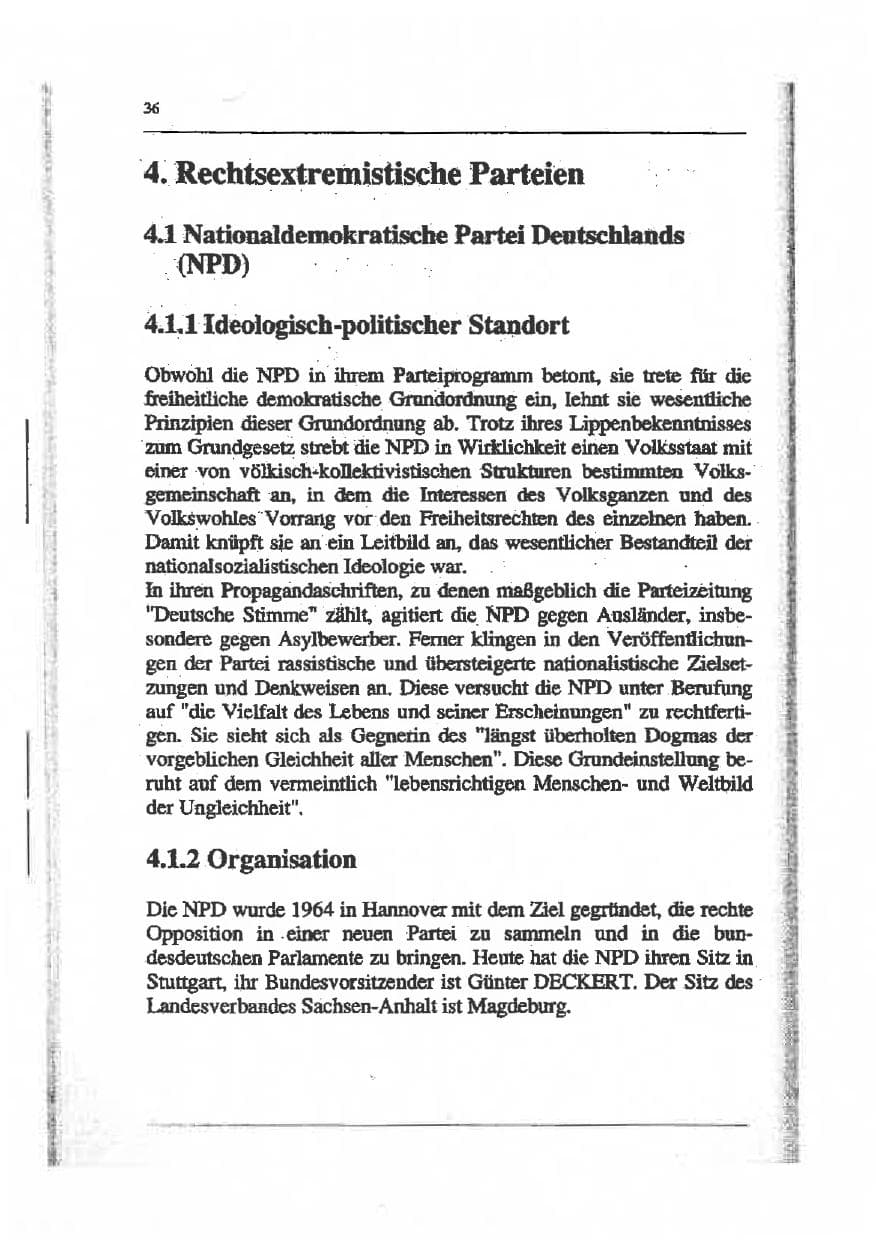 Seite 50 des Verfassungsschutzbericht 1993 Sachsen-Anhalt