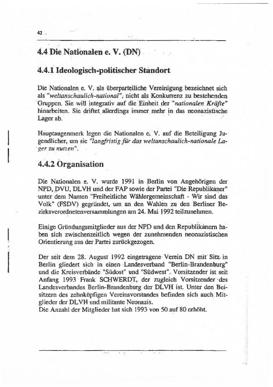 Seite 56 des Verfassungsschutzbericht 1993 Sachsen-Anhalt