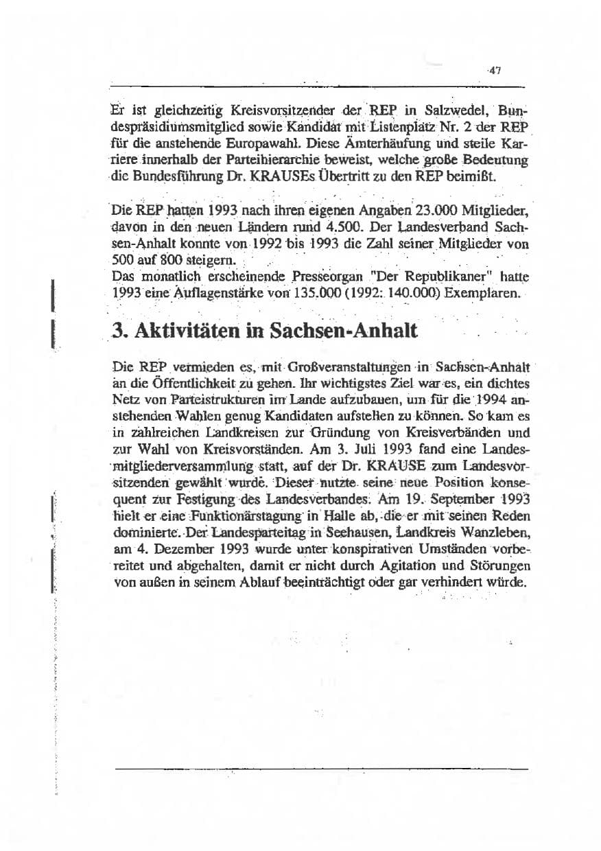 Seite 61 des Verfassungsschutzbericht 1993 Sachsen-Anhalt
