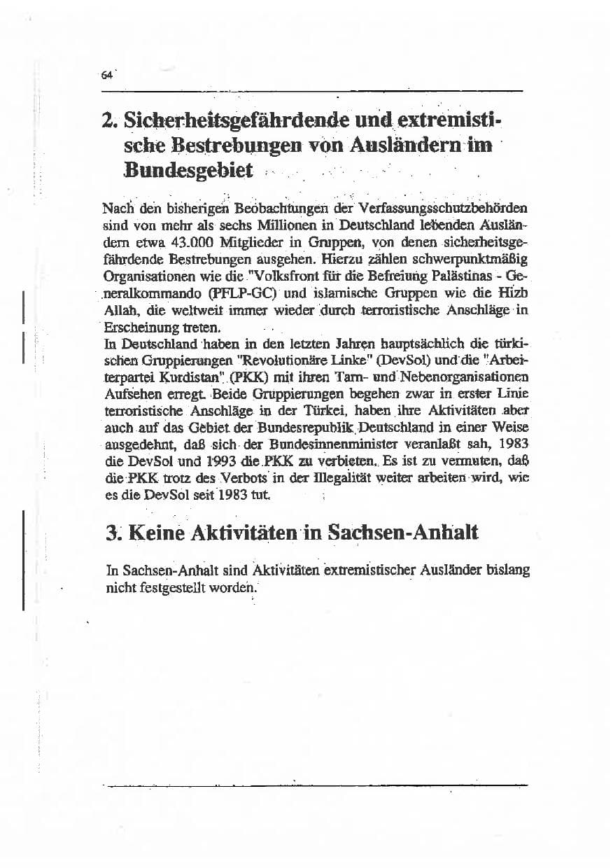 Seite 78 des Verfassungsschutzbericht 1993 Sachsen-Anhalt