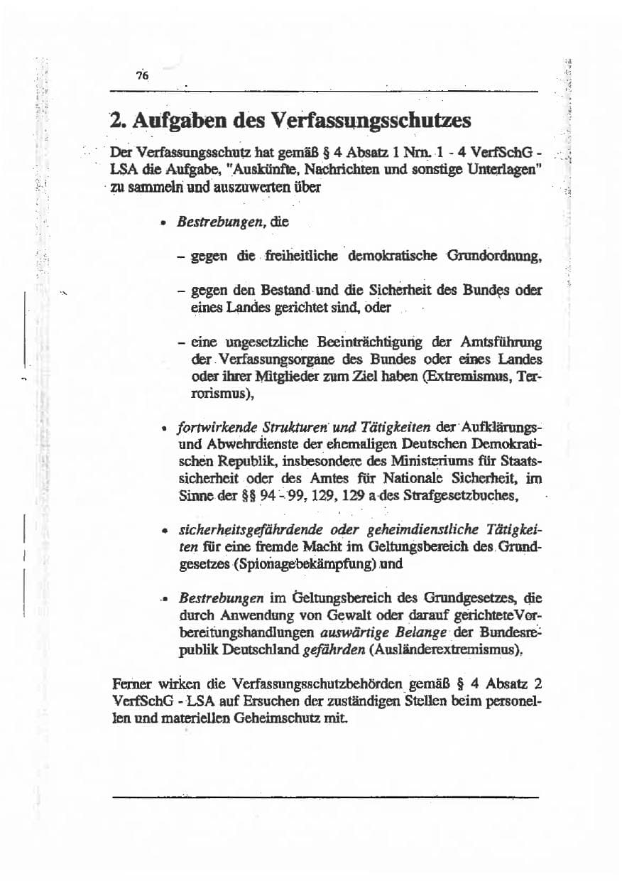 Seite 90 des Verfassungsschutzbericht 1993 Sachsen-Anhalt
