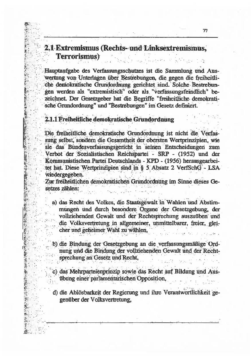 Seite 91 des Verfassungsschutzbericht 1993 Sachsen-Anhalt