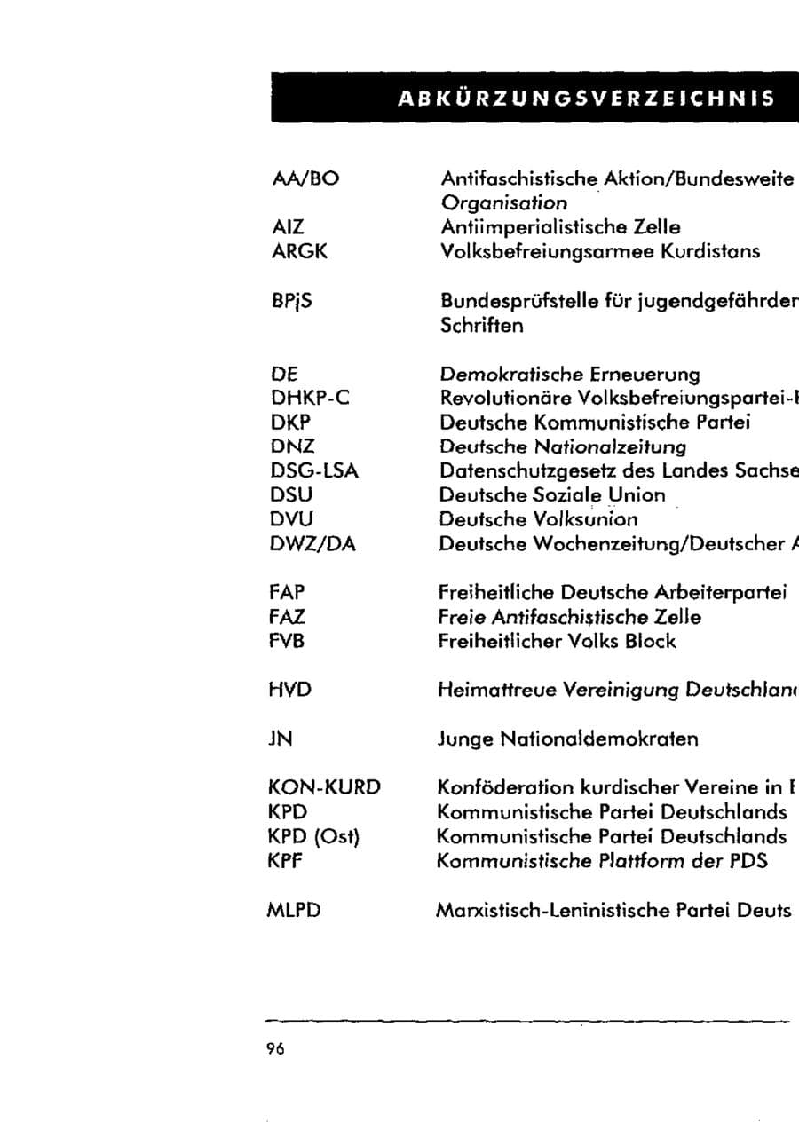 Seite 107 des Verfassungsschutzbericht 1998 Sachsen-Anhalt