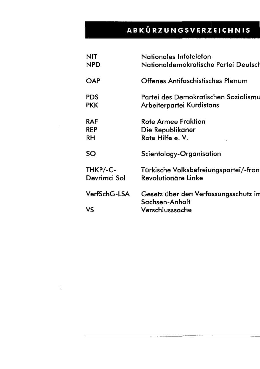 Seite 108 des Verfassungsschutzbericht 1998 Sachsen-Anhalt