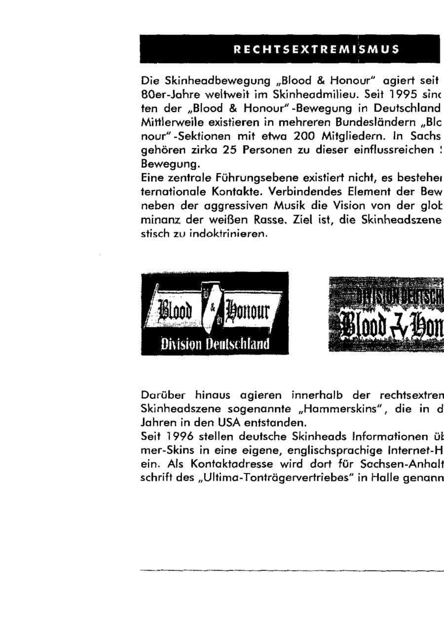 Seite 18 des Verfassungsschutzbericht 1998 Sachsen-Anhalt