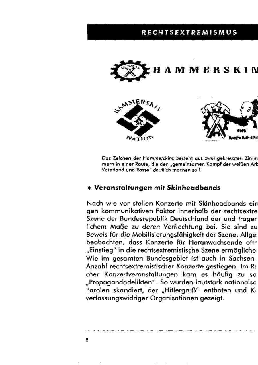 Seite 19 des Verfassungsschutzbericht 1998 Sachsen-Anhalt