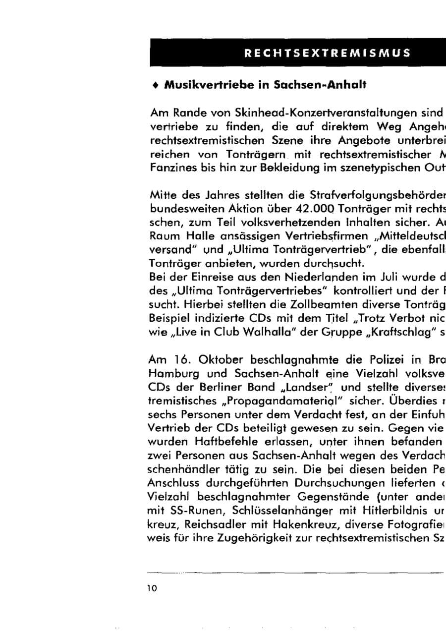 Seite 21 des Verfassungsschutzbericht 1998 Sachsen-Anhalt