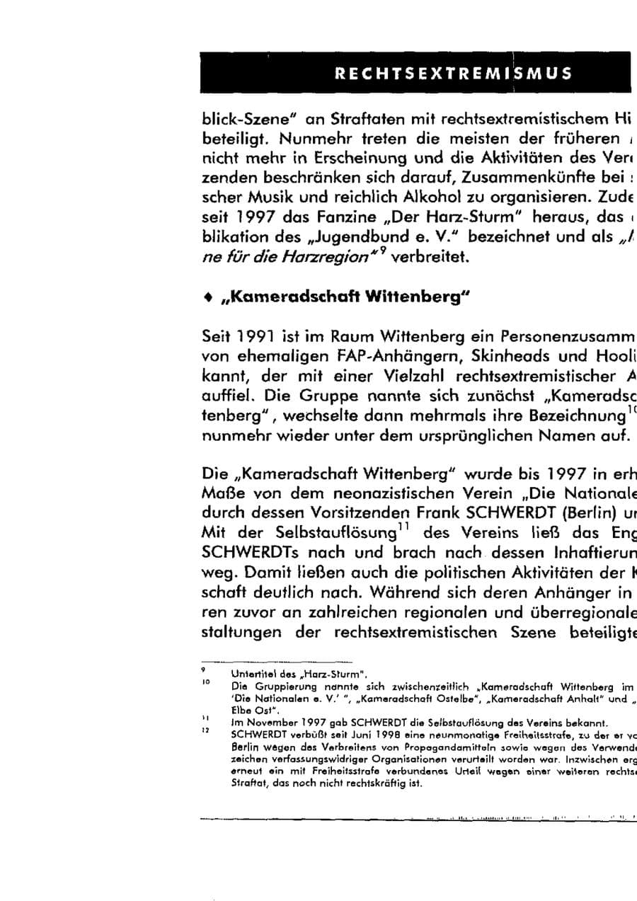 Seite 30 des Verfassungsschutzbericht 1998 Sachsen-Anhalt