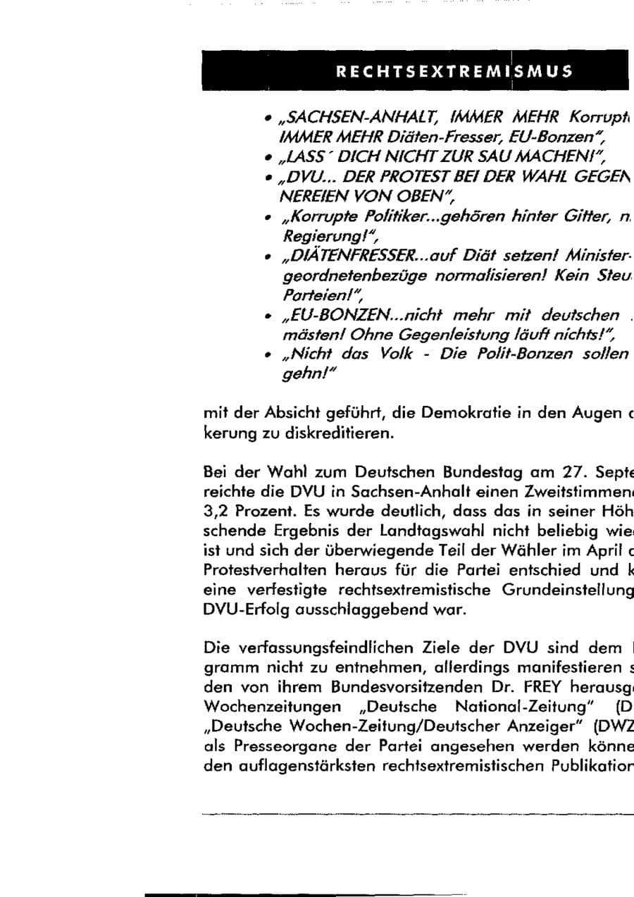Seite 38 des Verfassungsschutzbericht 1998 Sachsen-Anhalt
