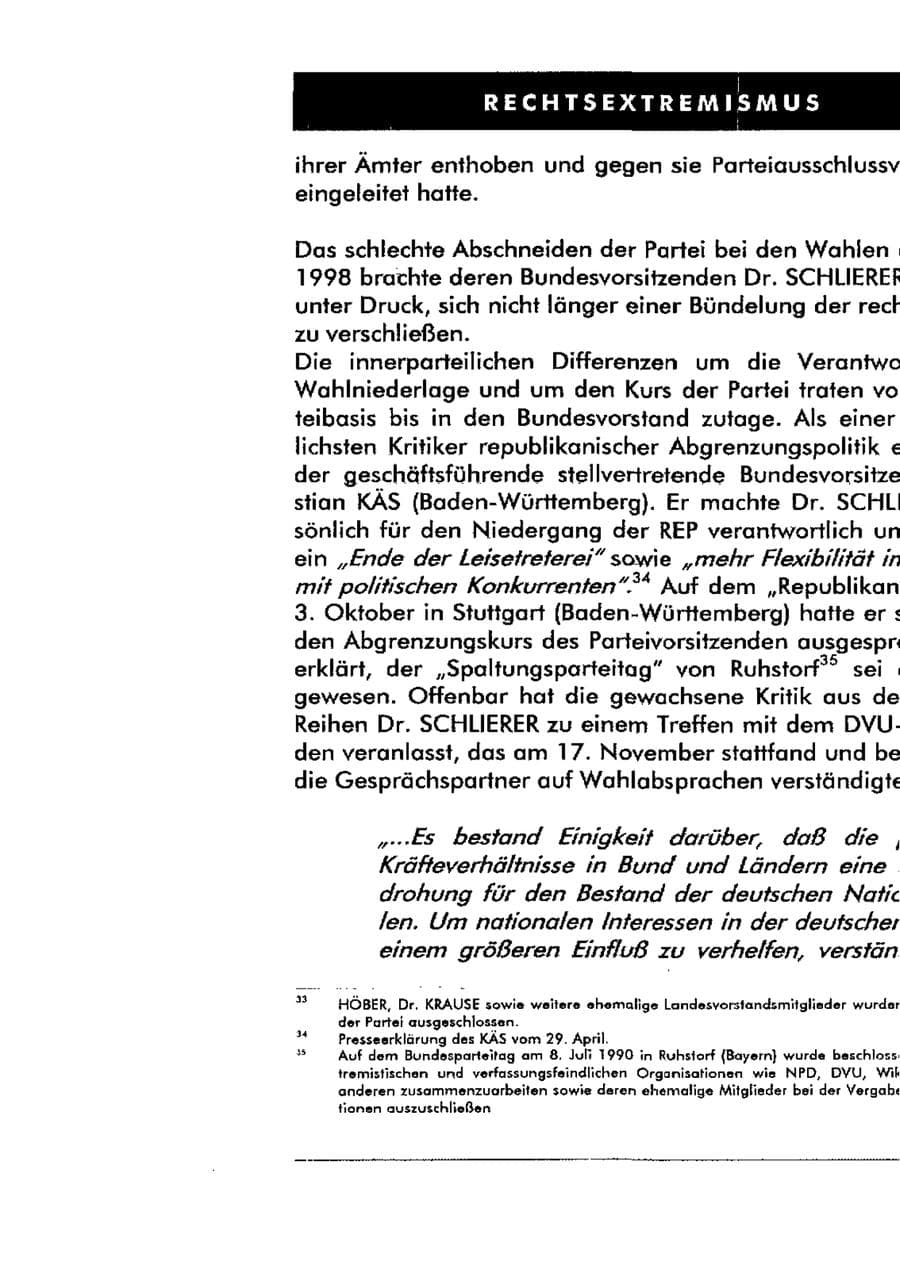 Seite 46 des Verfassungsschutzbericht 1998 Sachsen-Anhalt