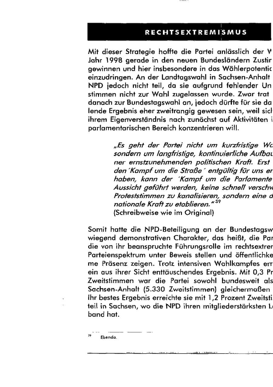 Seite 50 des Verfassungsschutzbericht 1998 Sachsen-Anhalt