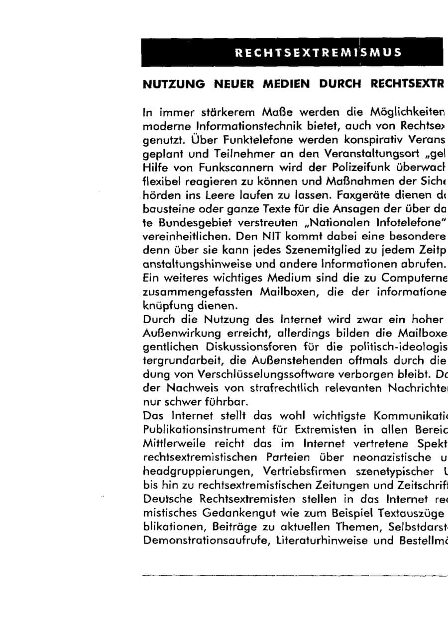 Seite 58 des Verfassungsschutzbericht 1998 Sachsen-Anhalt
