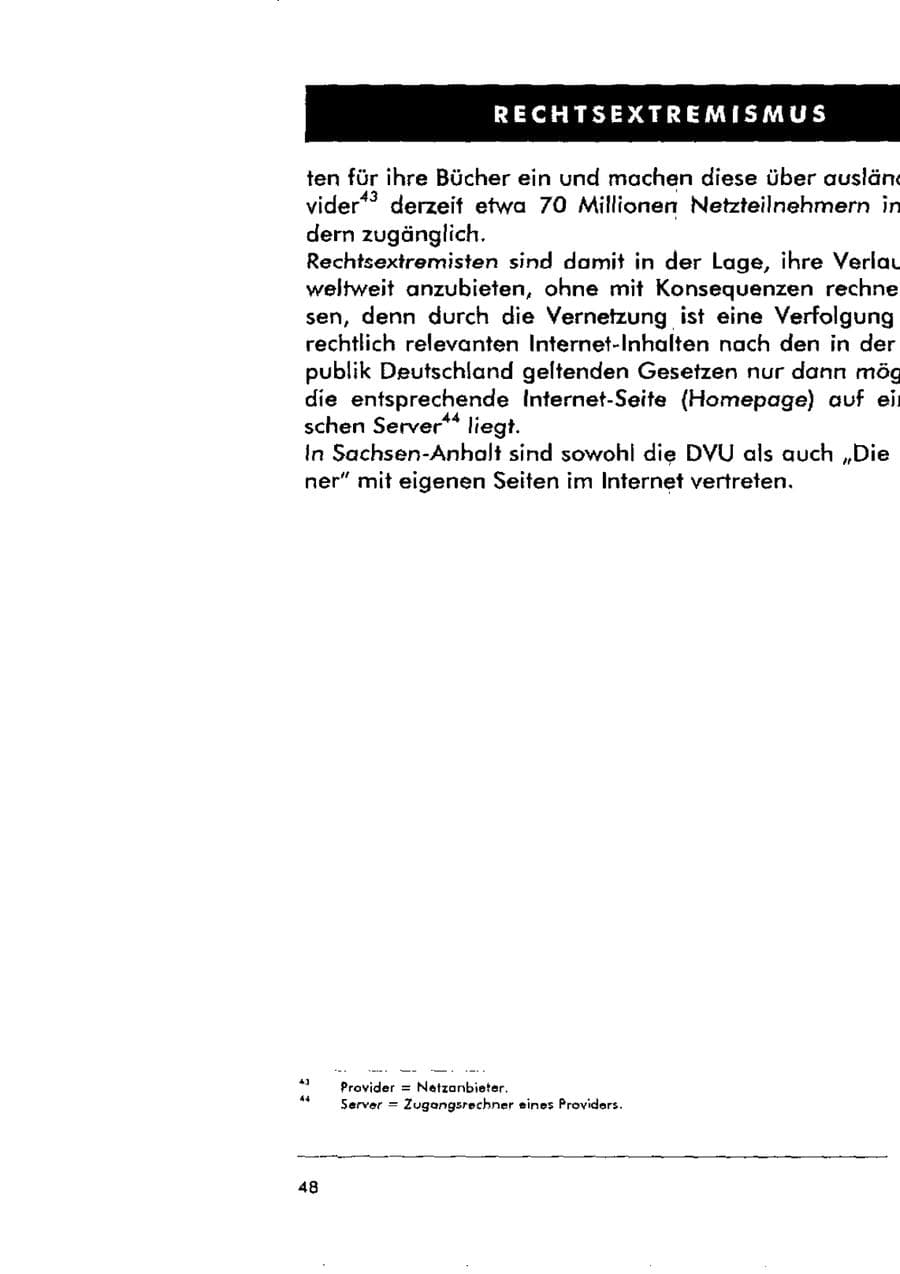Seite 59 des Verfassungsschutzbericht 1998 Sachsen-Anhalt
