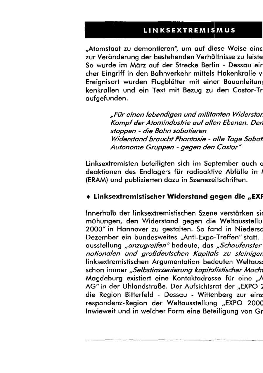 Seite 66 des Verfassungsschutzbericht 1998 Sachsen-Anhalt