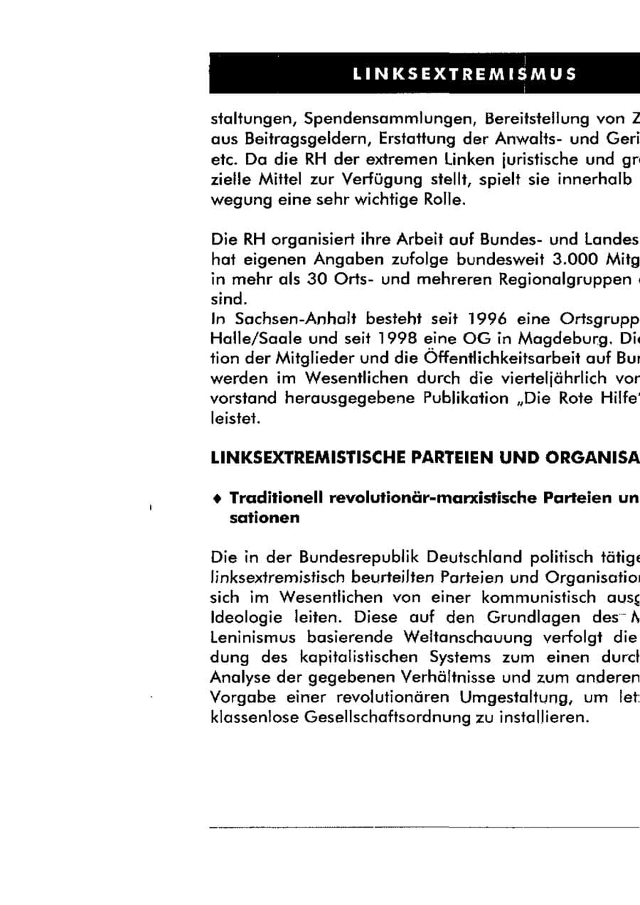 Seite 72 des Verfassungsschutzbericht 1998 Sachsen-Anhalt