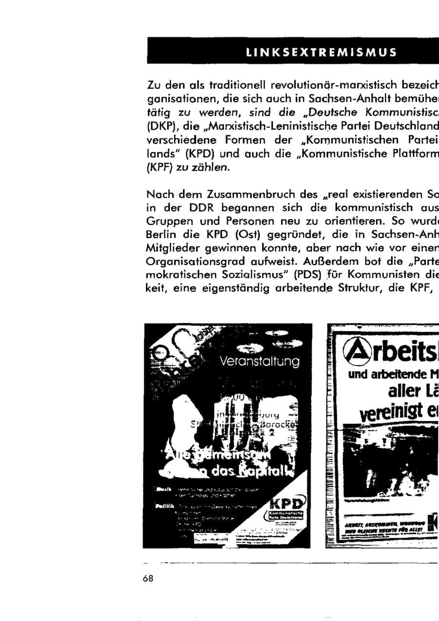 Seite 73 des Verfassungsschutzbericht 1998 Sachsen-Anhalt