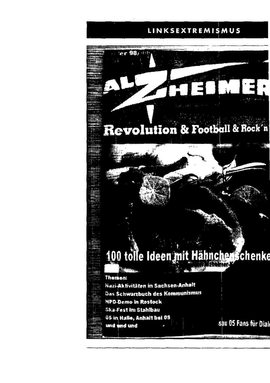 Seite 78 des Verfassungsschutzbericht 1998 Sachsen-Anhalt