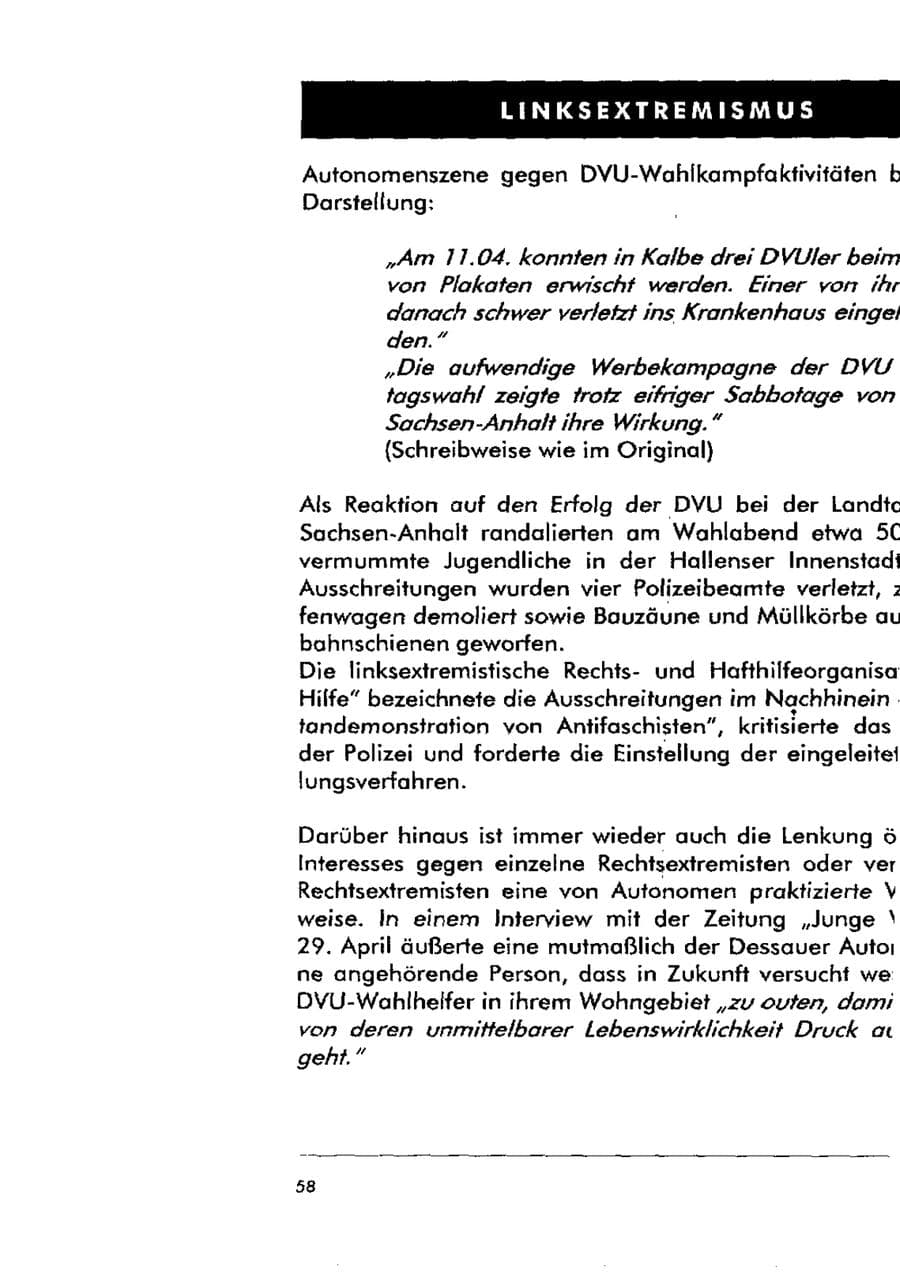 Seite 79 des Verfassungsschutzbericht 1998 Sachsen-Anhalt