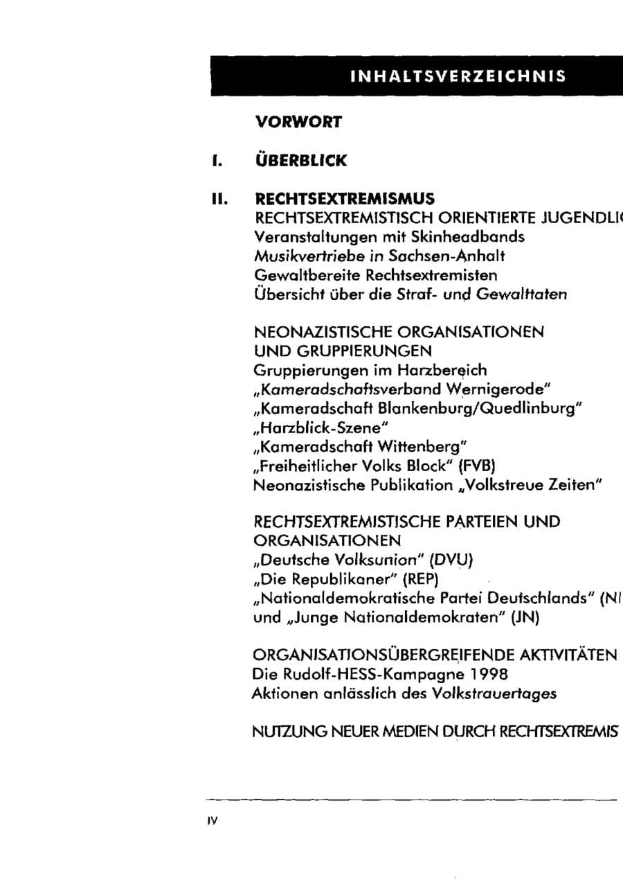 Seite 9 des Verfassungsschutzbericht 1998 Sachsen-Anhalt