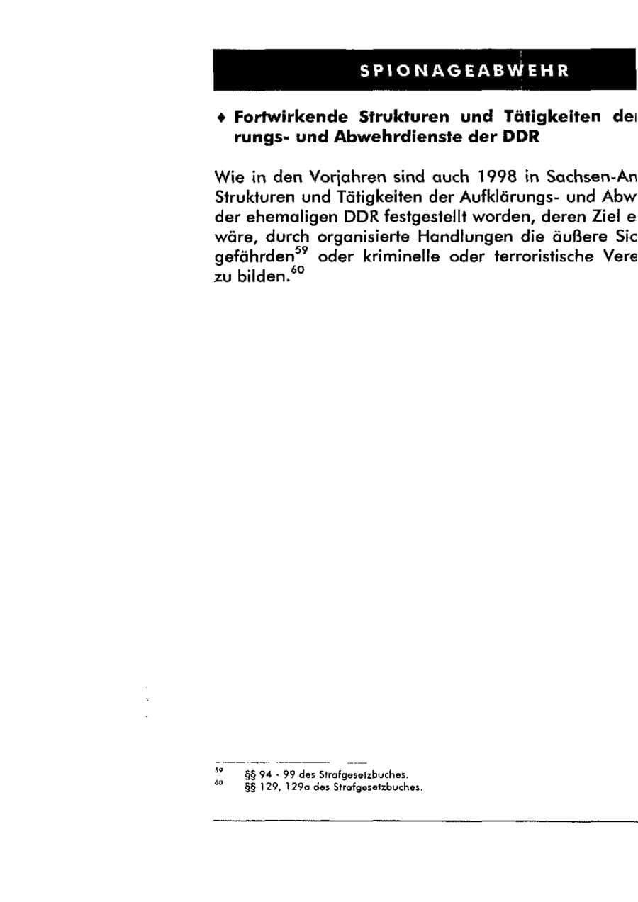 Seite 96 des Verfassungsschutzbericht 1998 Sachsen-Anhalt