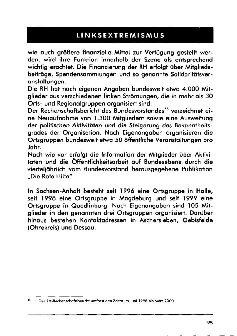 Seite 105 des Verfassungsschutzbericht 2000 Sachsen-Anhalt