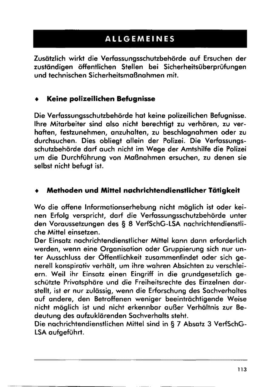 Seite 123 des Verfassungsschutzbericht 2000 Sachsen-Anhalt
