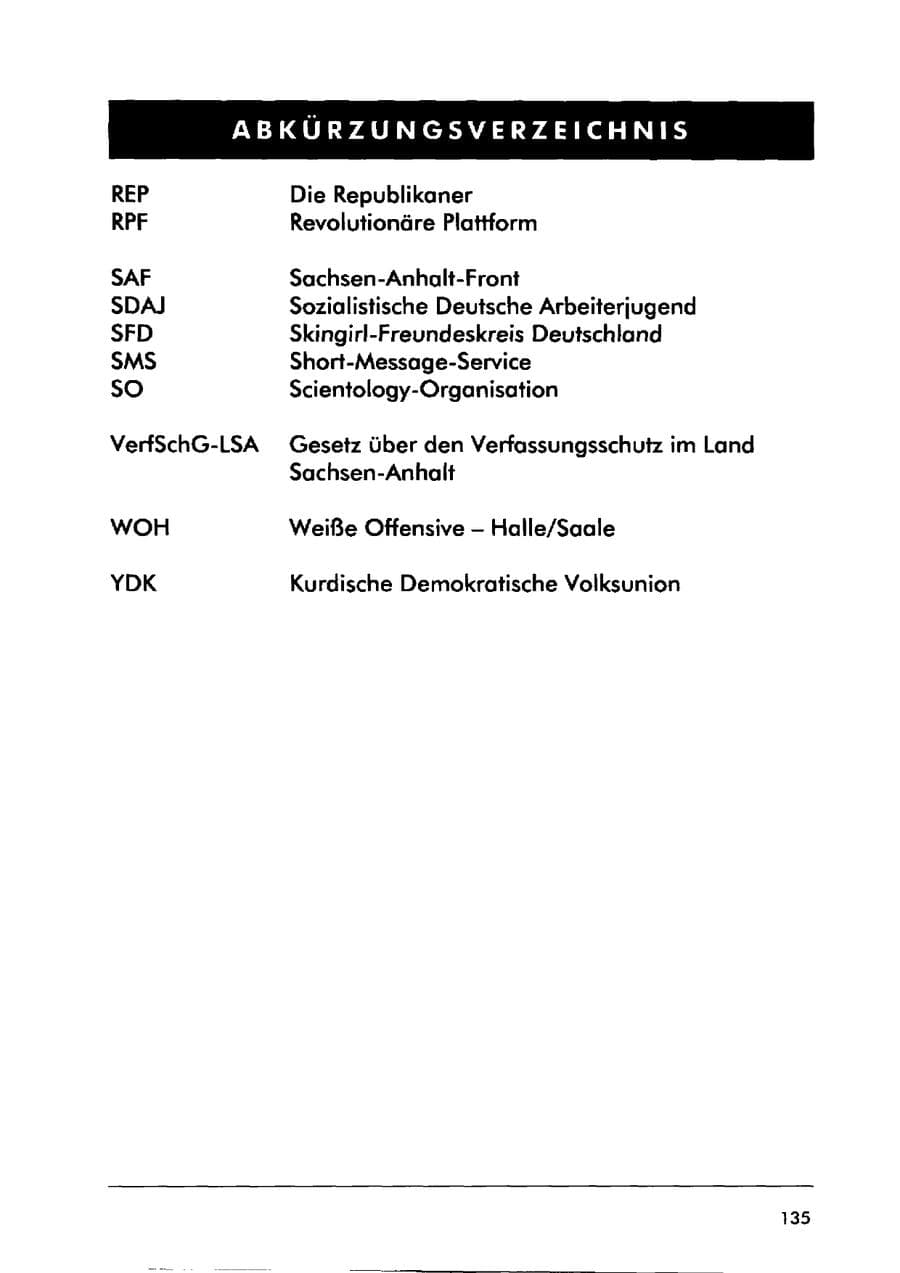 Seite 145 des Verfassungsschutzbericht 2000 Sachsen-Anhalt