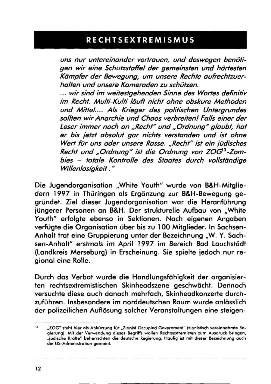 Seite 22 des Verfassungsschutzbericht 2000 Sachsen-Anhalt