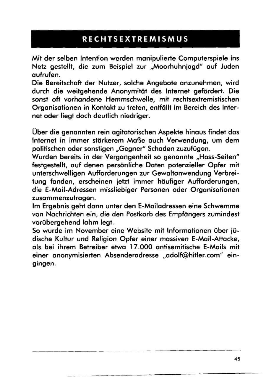 Seite 55 des Verfassungsschutzbericht 2000 Sachsen-Anhalt