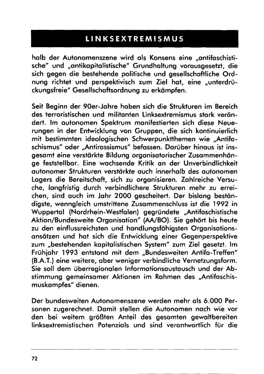 Seite 82 des Verfassungsschutzbericht 2000 Sachsen-Anhalt