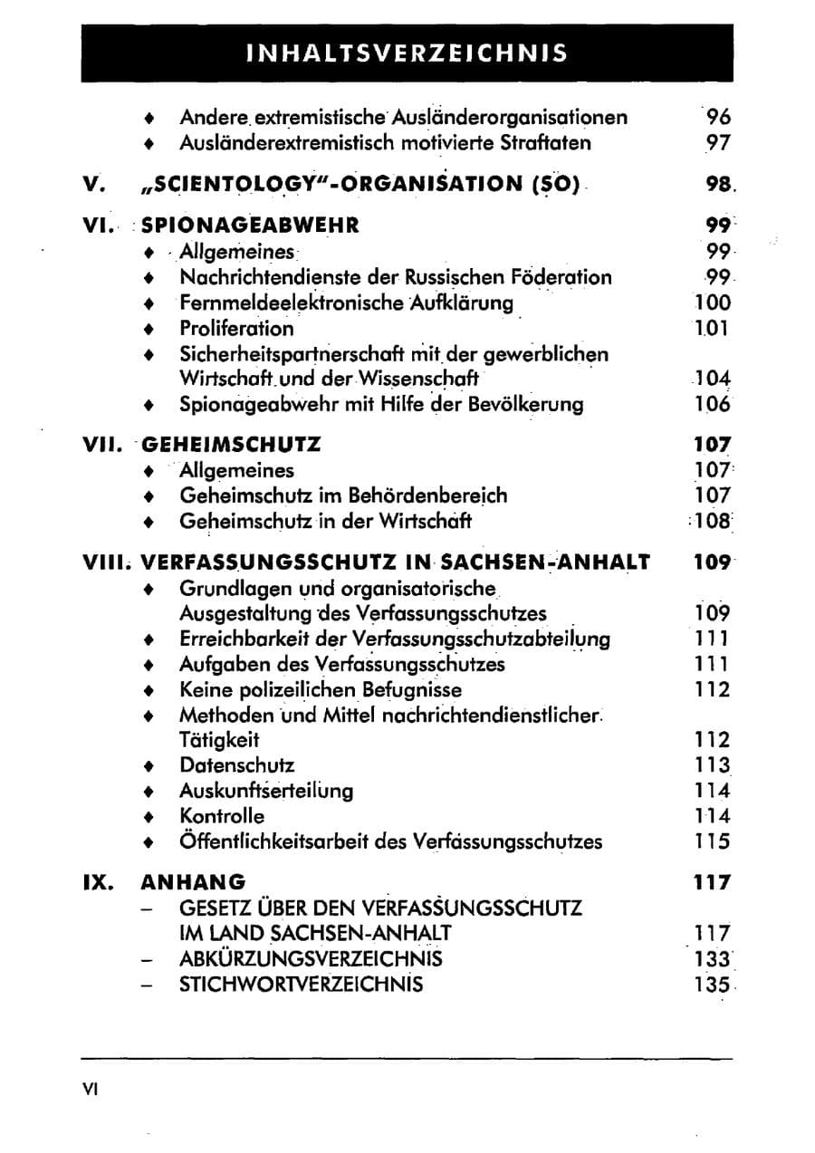 Seite 11 des Verfassungsschutzbericht 2001 Sachsen-Anhalt