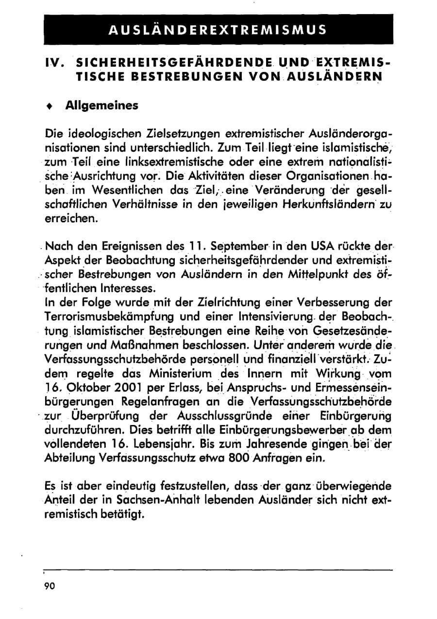 Seite 101 des Verfassungsschutzbericht 2001 Sachsen-Anhalt